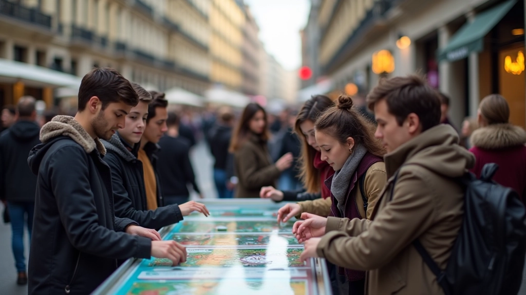 Persone interagiscono con un'installazione di design in uno spazio pubblico di Milano