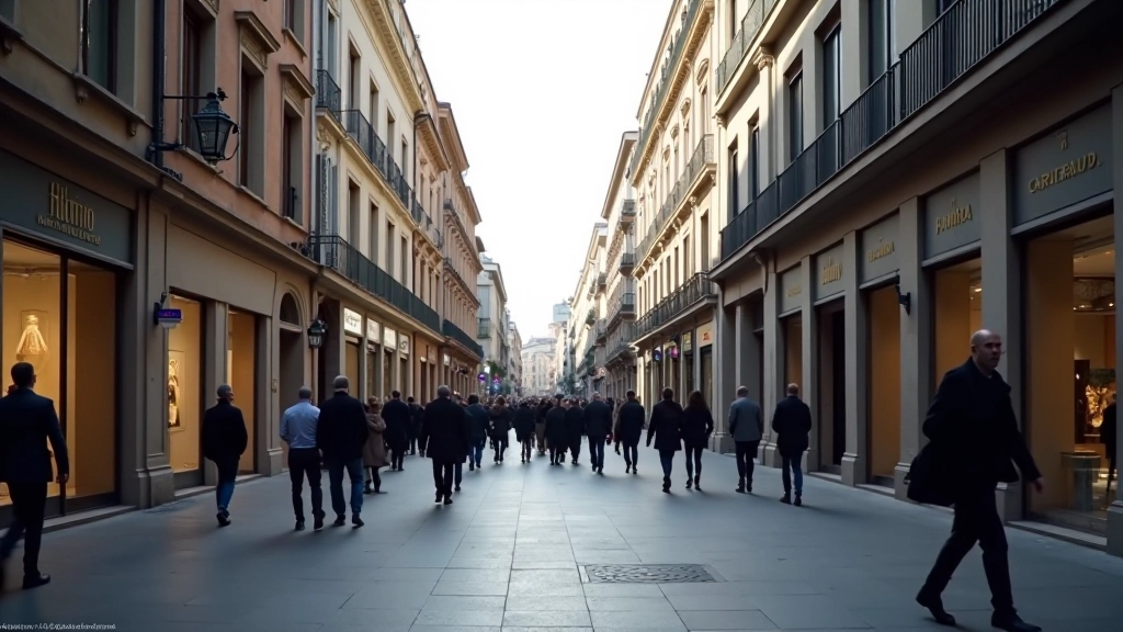 Spazio pubblico del Quadrilatero con persone che camminano, architettura contemporanea, e nuovi allestimenti urbani